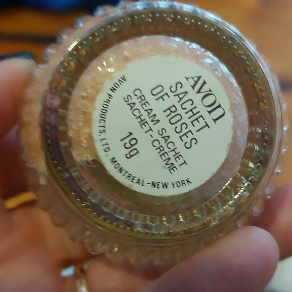 Lot Of 2 Vintage Avon Cream Sachet Perfume Glass Jars Solid - Picture 5 of 7